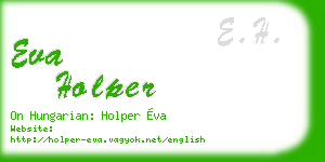 eva holper business card